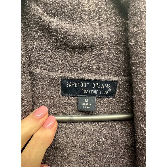 Barefoot Dreams CozyChic Lite Circle Cardigan In Pacific Blue M - Picture 4 of 5